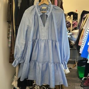 Blue stine goya dress with strap adjustable inner